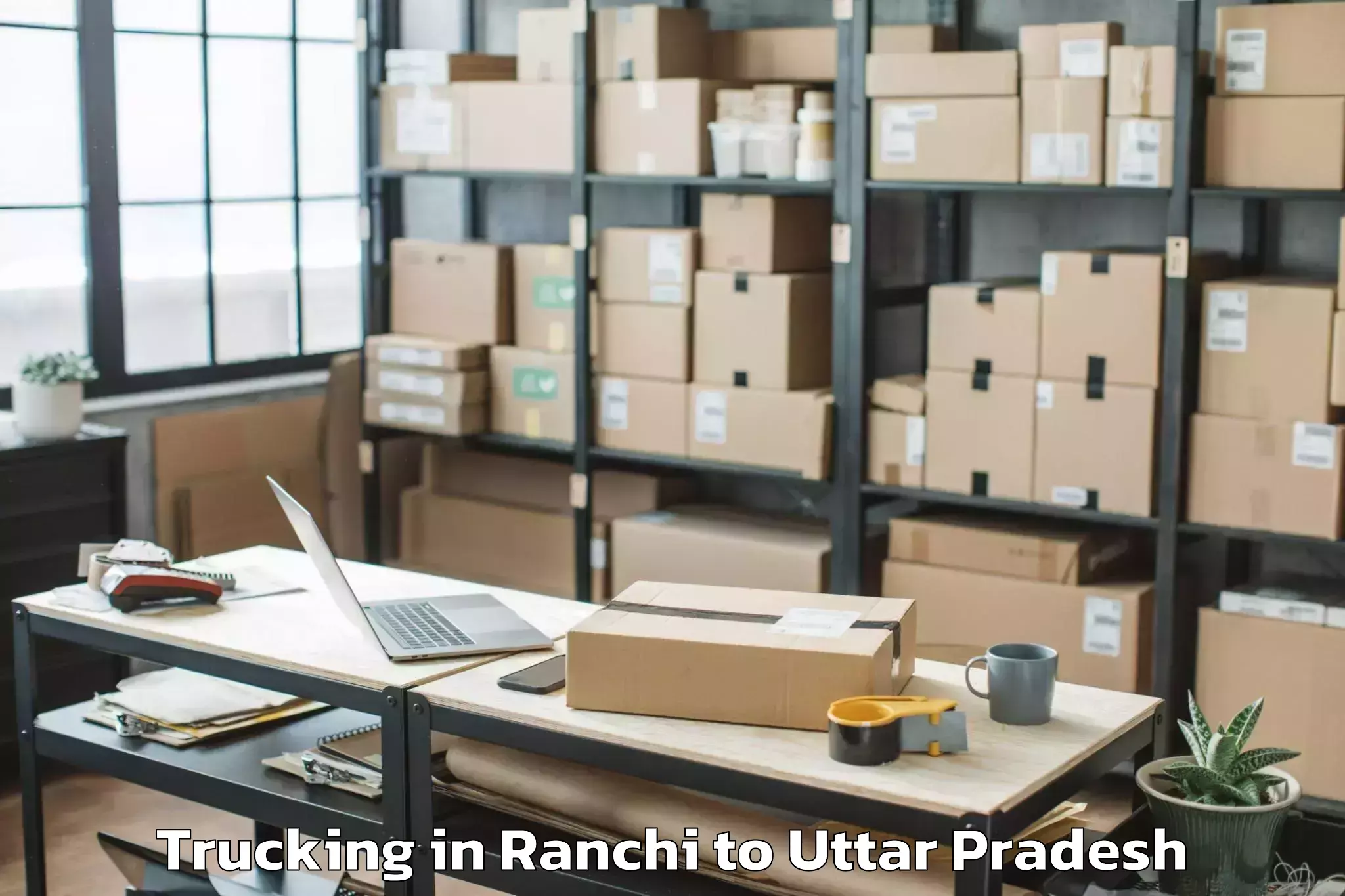 Easy Ranchi to Manjhanpur Trucking Booking